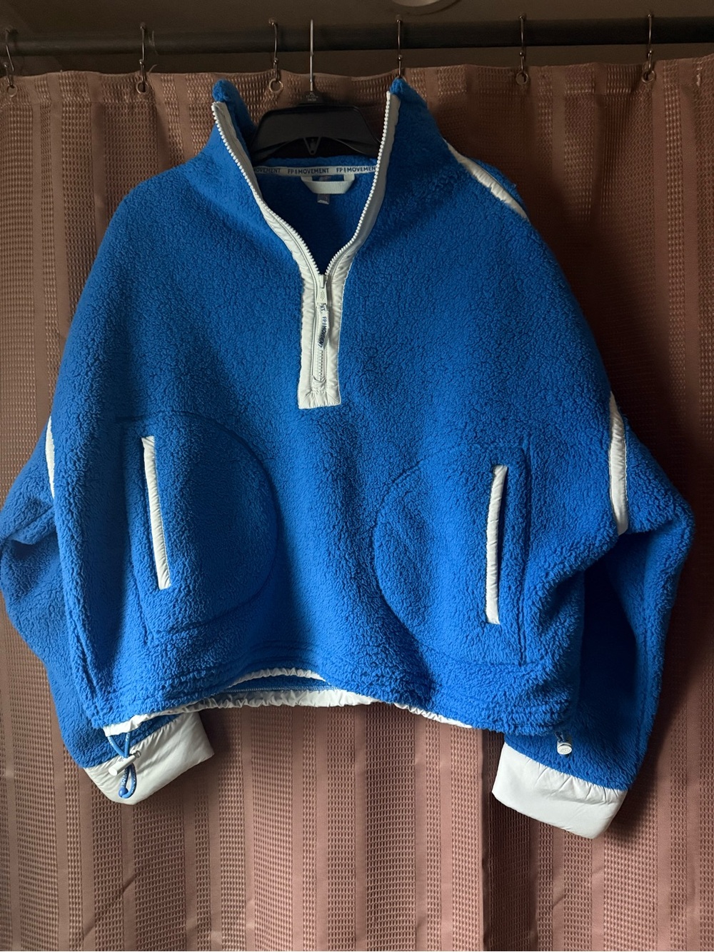 FP Movement by Free People Cobalt Blue Fleece Half-Zip Pullover withTrim